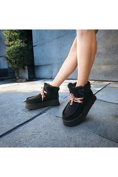 Jarrox Lightweight Poly Sole Women's Boots with Fur Detail Inside