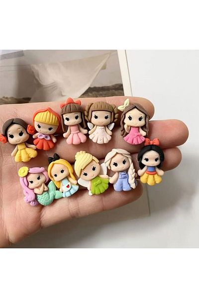 Choice 10pcs 10Pcs Mini Princess Refrigerator Stickers Resin Magnets Photo Message Fixed Magnets Cute Magne