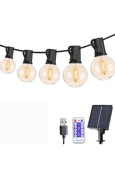OEM Solar LED Light Garland, 25M, Outdoor, Ideal for Garden, Terrace, Courtyard, Events