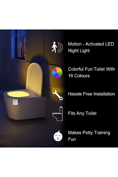 Choice 16 colors Mini Kawayi Human Infrared Sensing Light LED Night Light Stick Toilet 16/8 Color Bathroom