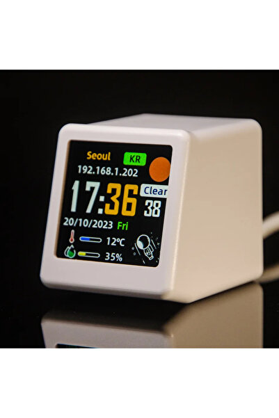 Choice محطة طقس ذكية صغيرة محمولة تعمل بتقنية الواي فاي، تعرض حالة الطقس ودرج...
