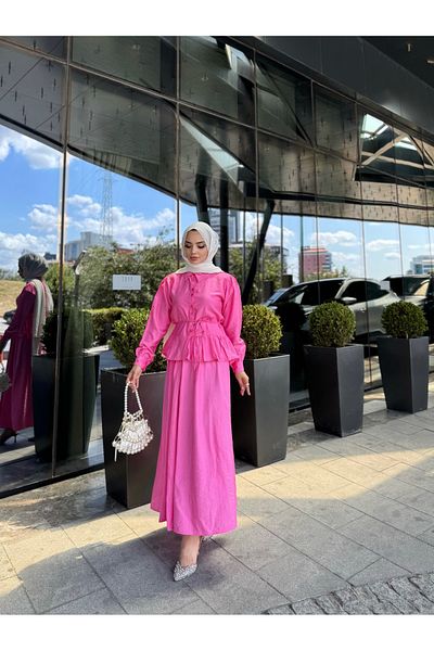 butik hira Skirted Shirt Suit