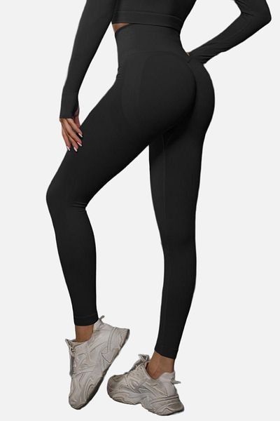 Fizion Pantaloni sport modelatori cu efect de compresie Onyx, Negru