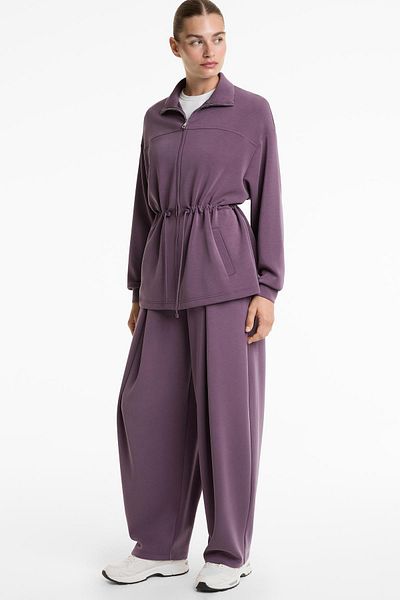 Oysho Long jacket with soft-touch modal and pockets