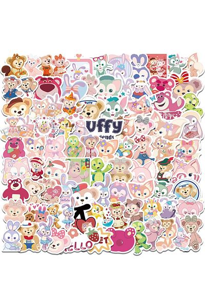 Choice 100pcs 100Pcs Bear& Rabbit - Styled Daily PVC Graffiti Stickers: Decorate Luggage,Books & More -DIY