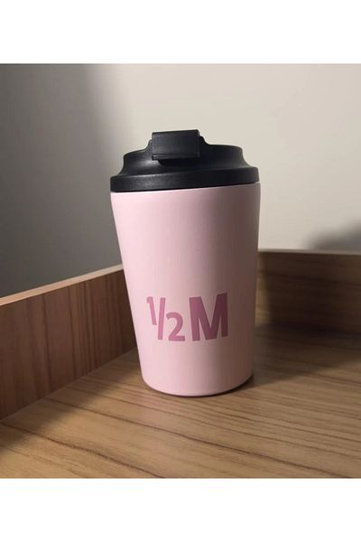 genric Stylish pink thermal mug with a tight-fitting lid for insulation and preservation - 350 ml capacity