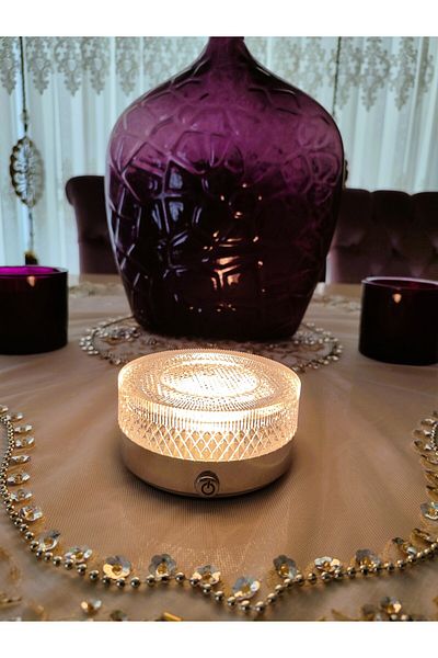 Madame Coco Claire Touch Lampshade Silver Color - 10 X 5 cm