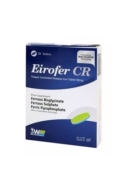 Bayer Eirofer CR Controlled Release Iron 30 mg Tablets 20's
