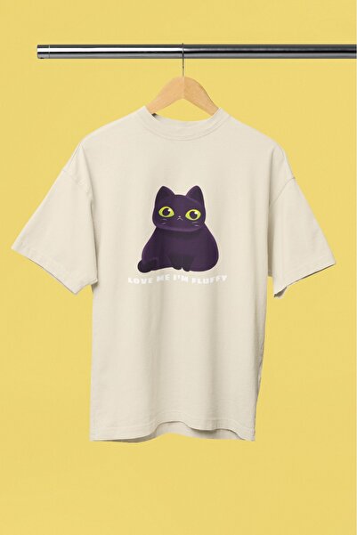 ArtYus TRIOCĂ CU MÂNĂ SCURTĂ CU GÂRĂ ROTUNDĂ, IMPRIMATĂ I'M FLUFFY, PENTRU BĂ...