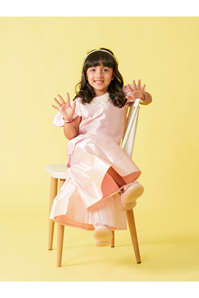 Maithili By Styli Embellished Longline Top and Palazzo Set