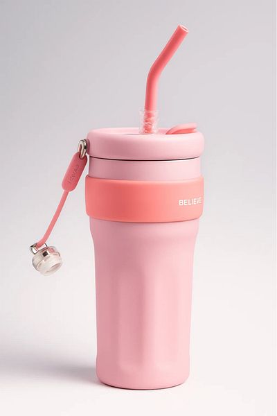 MASA Pastel Stanley-Style Travel Mug with Straw & Handle – Leak-Proof, 40oz Capacity