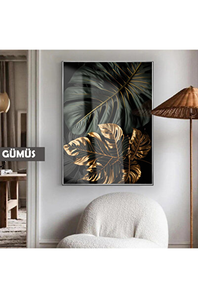 Harikabirev HARİKABİREV | MODEL MACRO FERME DE FOI DE AUR NEGRU | TABLA DE STICLA TEMPLATA CU CADRU, SIMPLE, VERTICALA