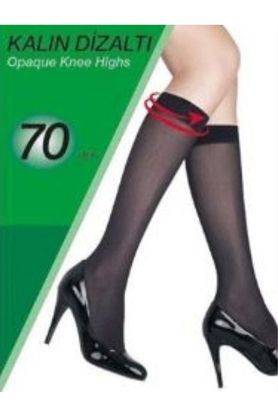 Pardon Thick Knee High Women's Socks 70Den 12Pcs