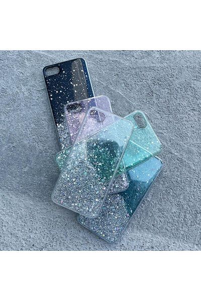 WOZINSKY Błyszczące etui pokrowiec z brokatem Xiaomi Mi 10T Lite Star Glitter zielony
