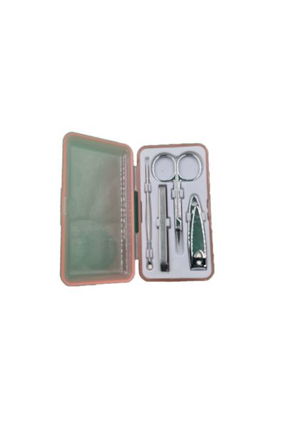 dalimag Manicure and Pedicure Set, Stainless Steel, Pink, 10 cm,