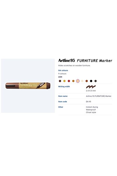 artline Ahşap Rötuş Kalemi | Mobilya Tamiri ve Rötuş Boyası Ceviz - Walnut (EK95)