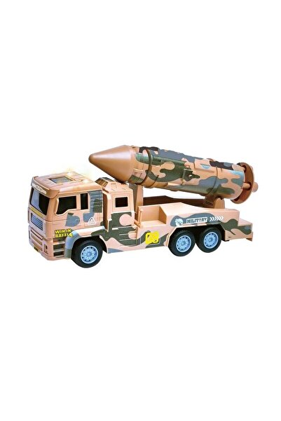 dalimag Military Truck, 6-Wheel Missile Launcher, 28 cm x 8 cm x 10 cm, Brown, for Kids,