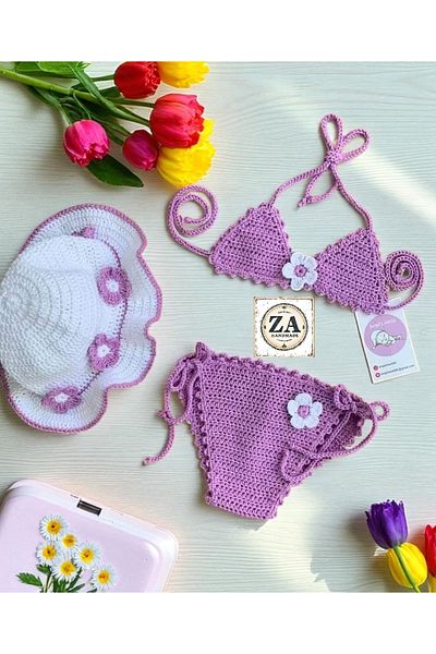 ZAHandmade Hand-knitted baby bikini set
