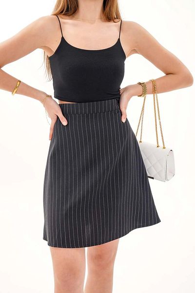 İKLİM LİFE Striped Mini Flared Skirt