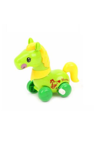 dalimag Interactive Toy Horse for Kids, 10 x 9 cm, Wind-up Key, Green,
