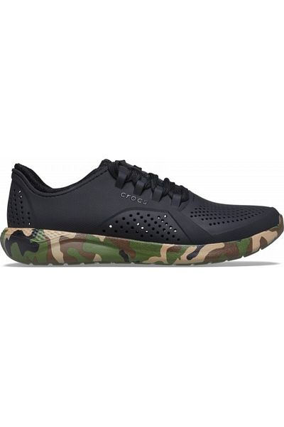 Crocs Pantofi sport Literide Printed Camo Pacer pentru femei, 39-40 EU - W9 US Black - Negru/multicolor
