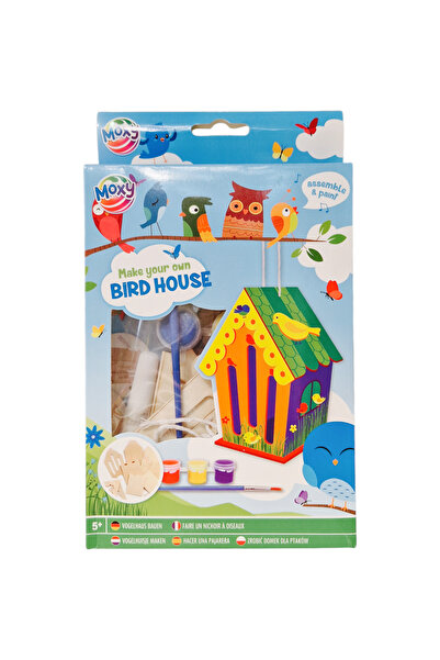 Moxy Set DIY creativ, Mini căsuță pentru păsări, construiește și pictează, al...