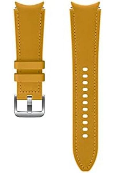 Samsung Watch Strap Hybrid Leather Band - Official Watch Strap - 20mm - M/L - Mustard