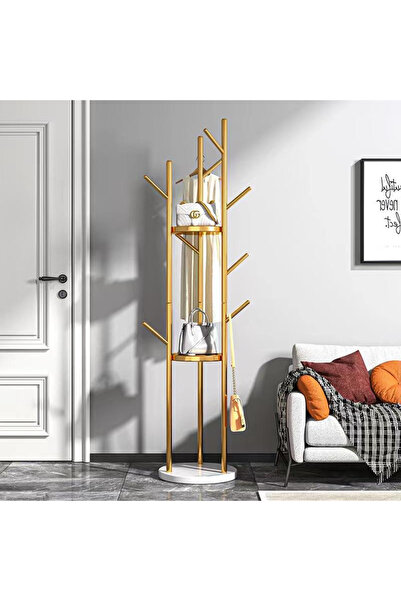 rexa علاقة معاطف معدنية بقاعدة رخامية - حامل أنيق قائم بذاته