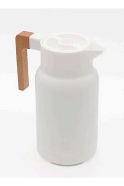rexa 1L Double Wall Vacuum Insulated Coffee Pot with Wooden Handle