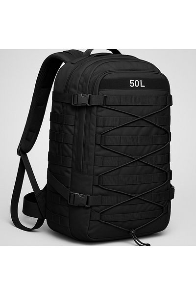 QUİCKPREP 50L Tactical Backpack - Durable Bag for Outdoor Camping, Trekking & Daily Use