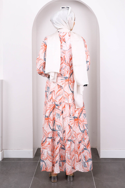 İmajButik Yavruağzı Φόρεμα με μοτίβο με μισό κουμπί