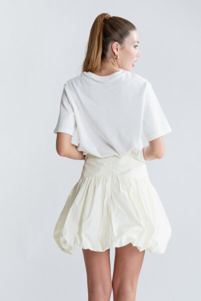 SEPANU COLLECTION Women's Parachute Fabric Yellow Mini Balloon Skirt