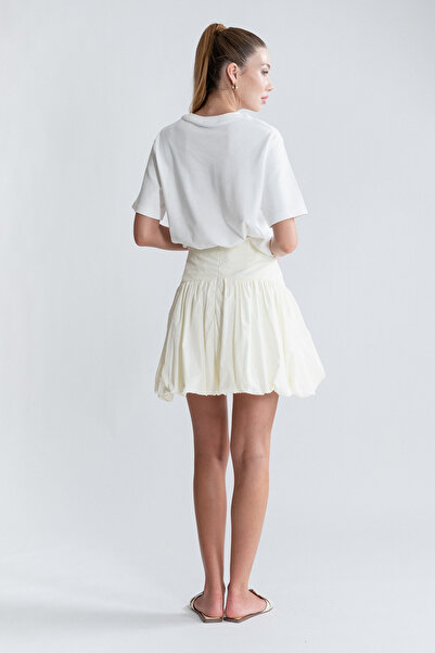 SEPANU COLLECTION Women's Parachute Fabric Yellow Mini Balloon Skirt