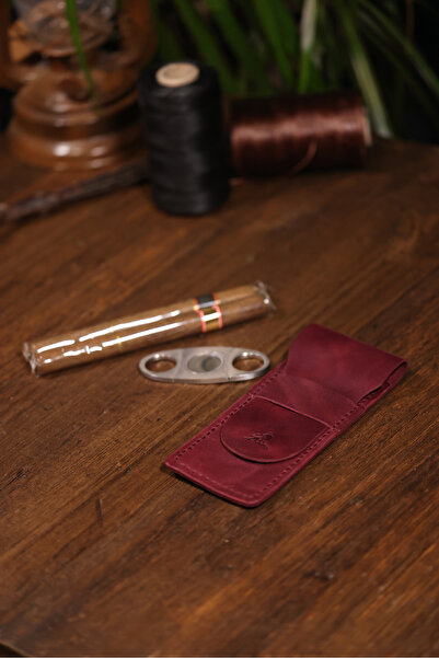 Genel Markalar Hakiki Deri Puro Kılıfı Şık ve Dayanıklı Puro Kılıfı Hediye Se...