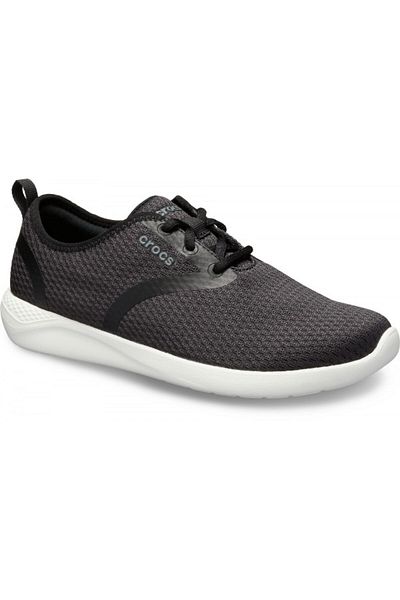 Crocs Pantofi sport LiteRide Mesh Lace negri pentru femei - Negru/Alb