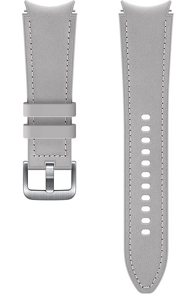 Samsung Watch Strap Hybrid Leather Band - Official Watch Strap - 20mm - M/L - Silver