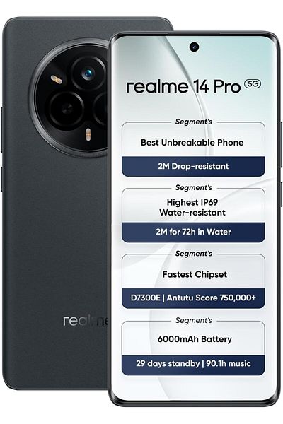 realme 14 Pro 5G Dual SIM 12GB RAM 256GB ROM Suede Grey - Middle East Version
