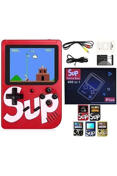 Yuwell YU WELL 400 in 1 SUP GAMEBOX Cl00 in 1 SUP GAMEBOX Classic Retro Gaming Console (Single Player, Red)