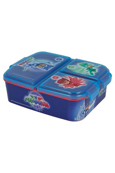 PJ Masks Rectangular sandwich box, multi-compartment, 19.5x16.5x6.7 cm, Multicolor, PJ Masks