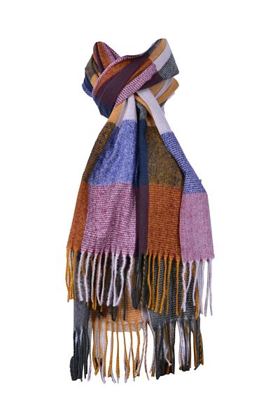 DACSHOP Unisex cashmere scarf P 3, Dacali, yellow/brown