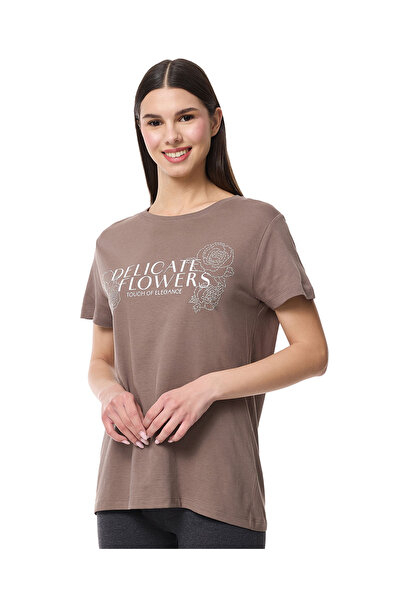 R&B تي شيرت رمادي WB برقبة دائرية لامعة مقاس 8-18