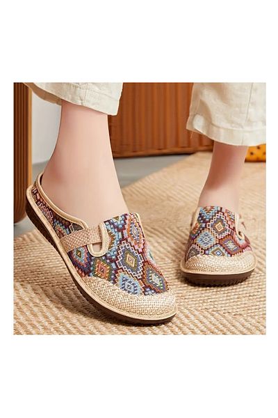 Generic Women's Handmade Bohemian Sandals,Anti-slip&Sweat-resistant Lightweight,for Home,Travel&Beach