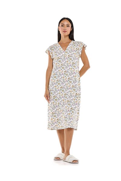 R&B White WSL RUFFLE SLV SLEEPSHIRT 8-18