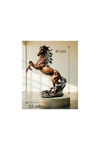 BLA BLA FOAM Decorative Statue, Large Horse Figurine, Living Room, Salon, for Horse Enthusiasts, 61x53 cm
