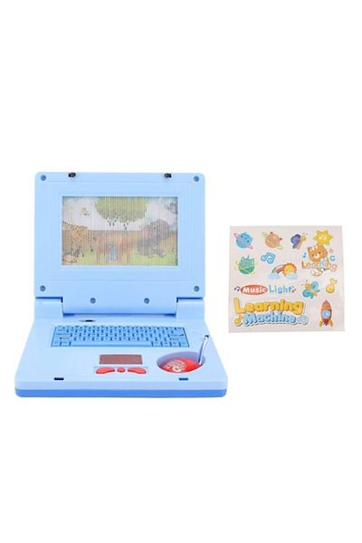 dalimag Toy Laptop with Sounds and Lights, Plastic, 20 cm, Blue,