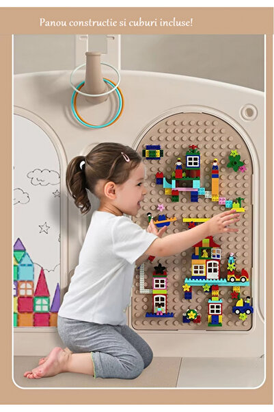 Nichiduta Garden Nichiduta Garden Moon House Coffee 160x160 cm children's playground fence with safety gate, co