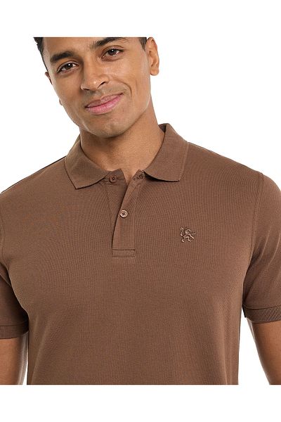 R&B Golden Brown MCB SOLID POLO-S-XXXL