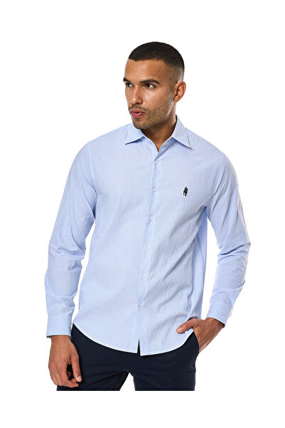 R&B قميص MCF-LS-أزرق فاتح-S-XXL