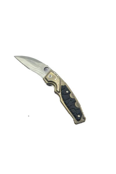 dalimag Cutit cu Deschidere Manuala, Model Curbat, Maner Anti Alunecare, Agatatoare, 20 cm, Auriu