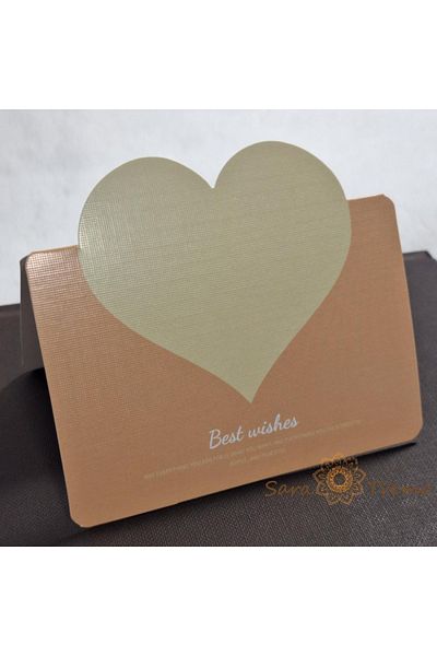 saratremo Foldable Card with Cut-out Heart
